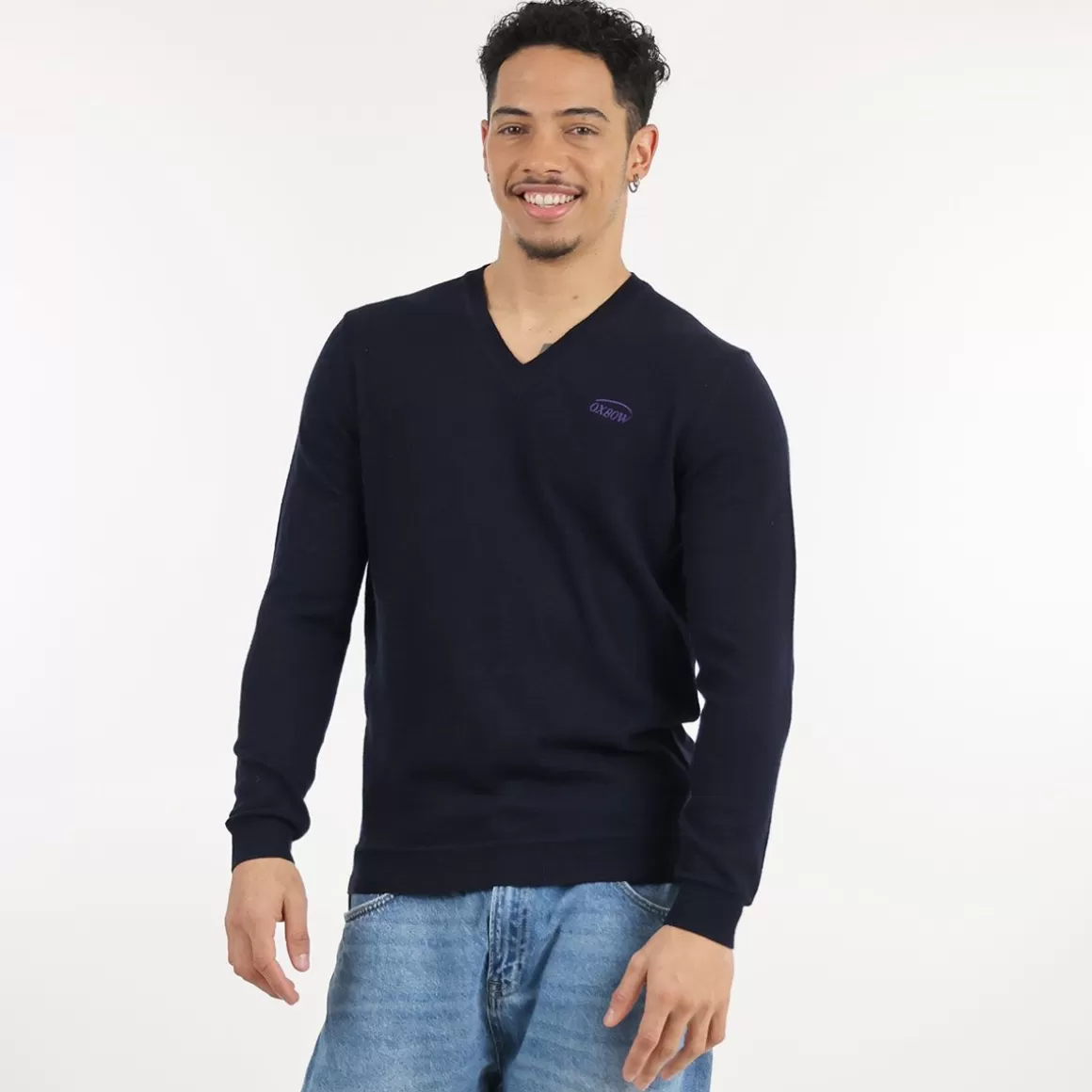 OXBOW Sweater PILDING - Deep Marine Sale